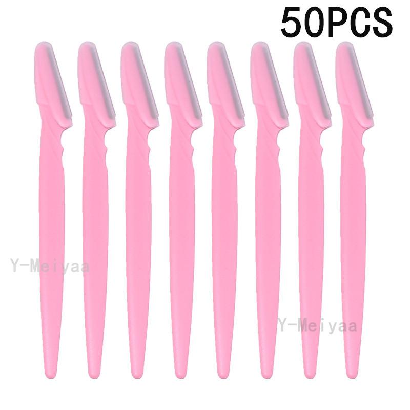 5/10/50Pcs Eyebrow Trimmer Makeup Tools Safe Eye Brow Razor Face Body Hair Removal Shaver Blades Woman Eyebrows Shaping Knife