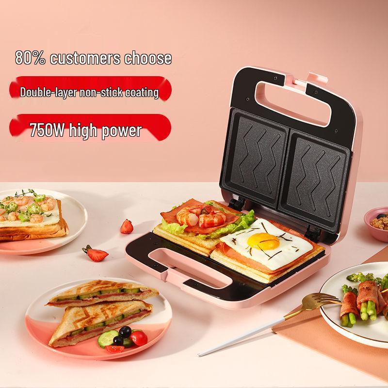 Multi-Function Sandwich Maker with Double Plates - Electric Toaster, Grill, and Griddle