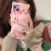 Adorable 3D Pink Pig iPhone Case Women's Soft Silicone Full Coverage