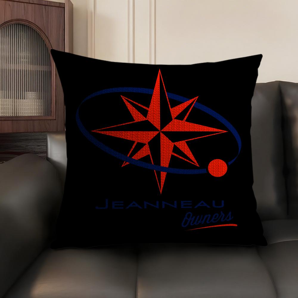 JJeanneau YYachtss Cushion Cover Natural Linen Organic Fabric DoubleSided Printing Sofa Home Decor Breathable Environmentally