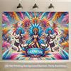 2D plane, 1 piece of festive dancer carnival banner, party decoration, dancer theme