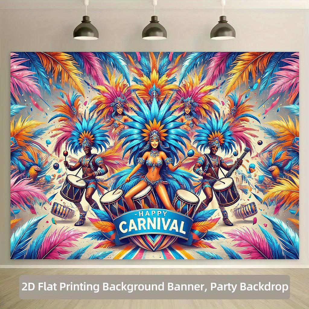 2D plane, 1 piece of festive dancer carnival banner, party decoration, dancer theme