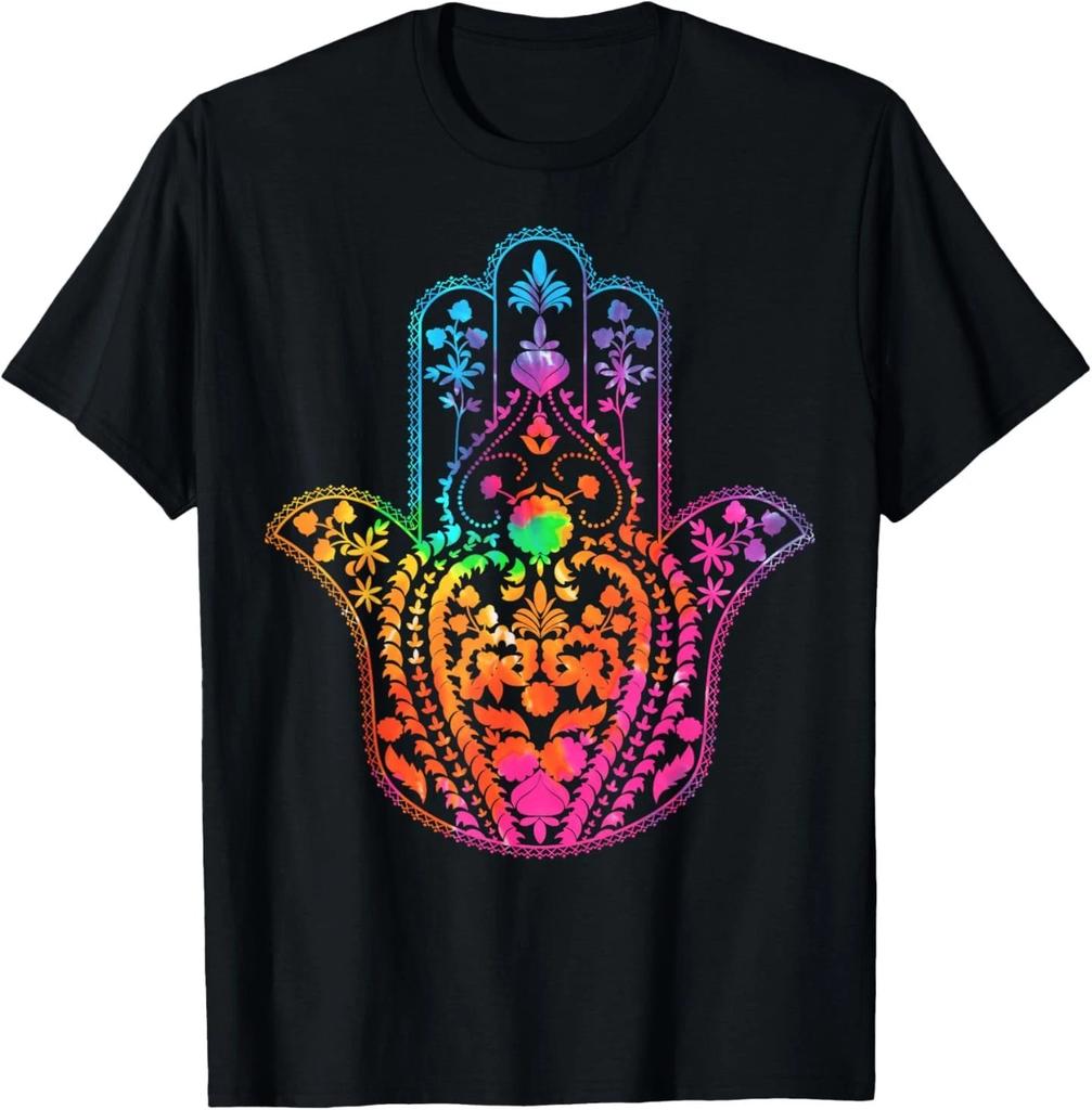 Tie Dye Gradient Boho Hamsa Hand T- Shirt
