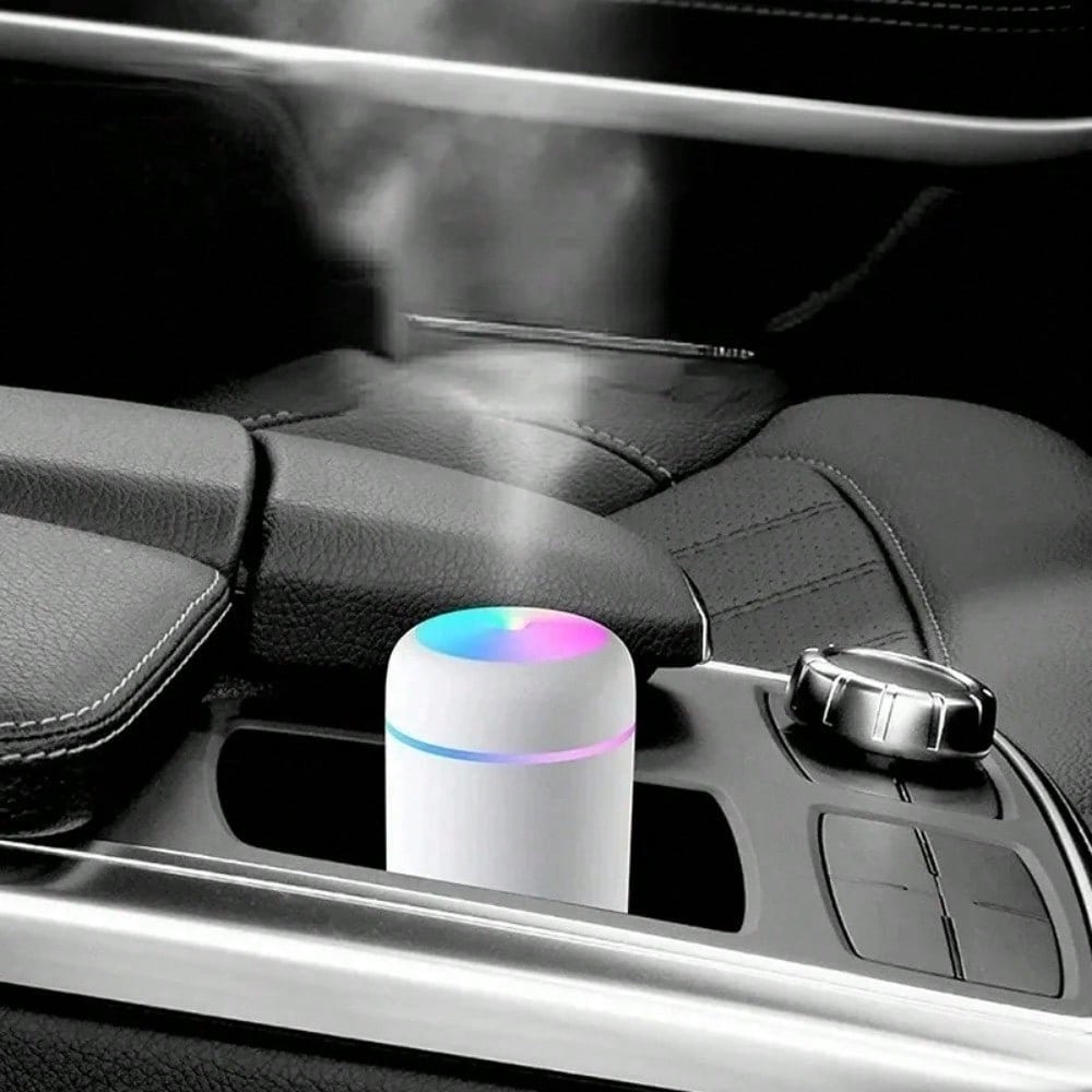 Portable Ultrasonic Air Humidifier, Car Humidifier, Color Cup, Aroma Diffuser, Mist Cooler, USB Car Light Purifier, 300ml