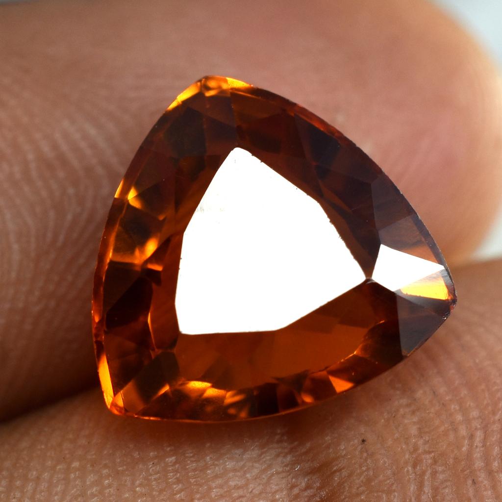Natural Orange Sapphire Loose Gemstone Mind Blowing Trillion Cut 10.80 Ct September Birthstone Gift