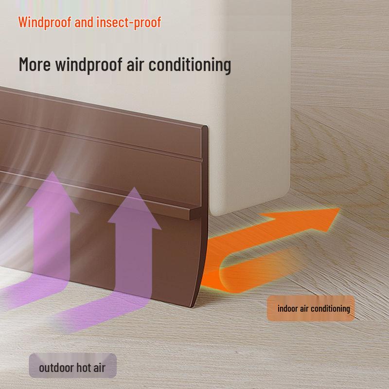 Thickened Door Bottom Seal: Windproof, Dustproof, Soundproof, Waterproof Rubber Strip for Bedroom and Bathroom
