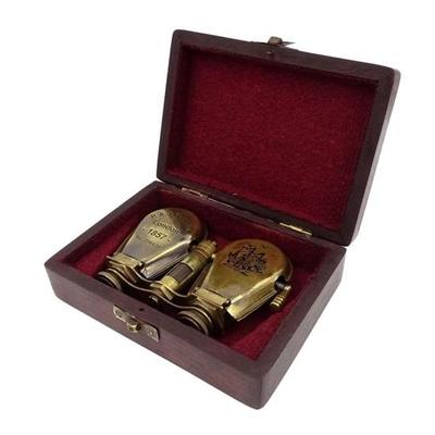 Retro Theatre Binoculars In a Wood Box 12.5 Cm