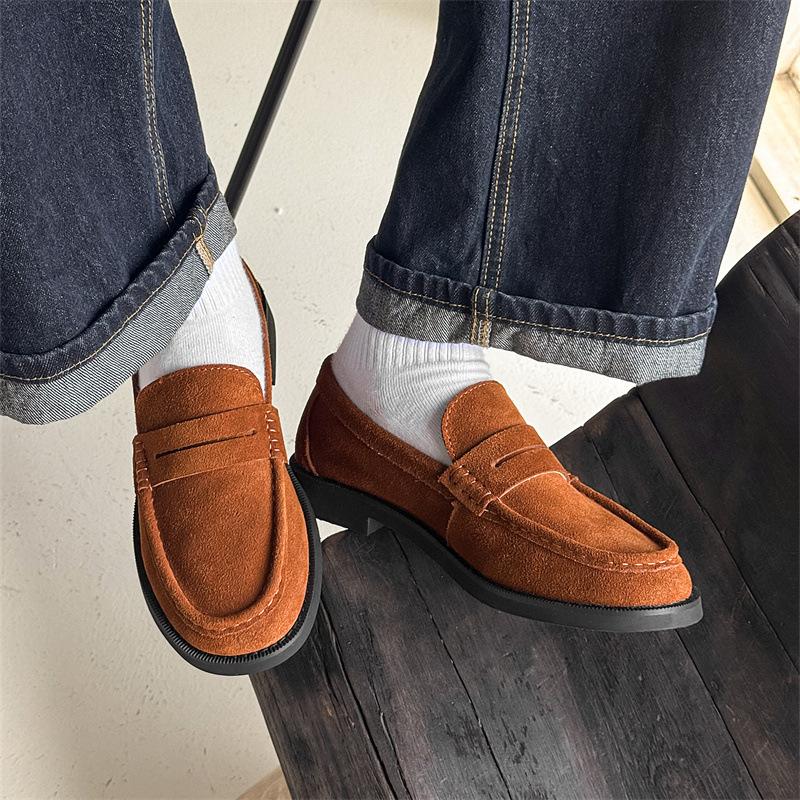 2025 spring and summer new anti-velvet commuter fashion versatile retro one-pedal lazy casual shoes 18009 brown-J