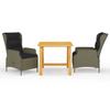 VidaXL 3-piece Garden Dining Set, Brown.