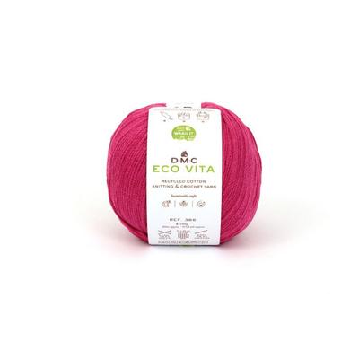 DMC - Recycled Cotton Yarn Eco Vita 3mm 100g Knitting and Crochet Neck. 155 Rose