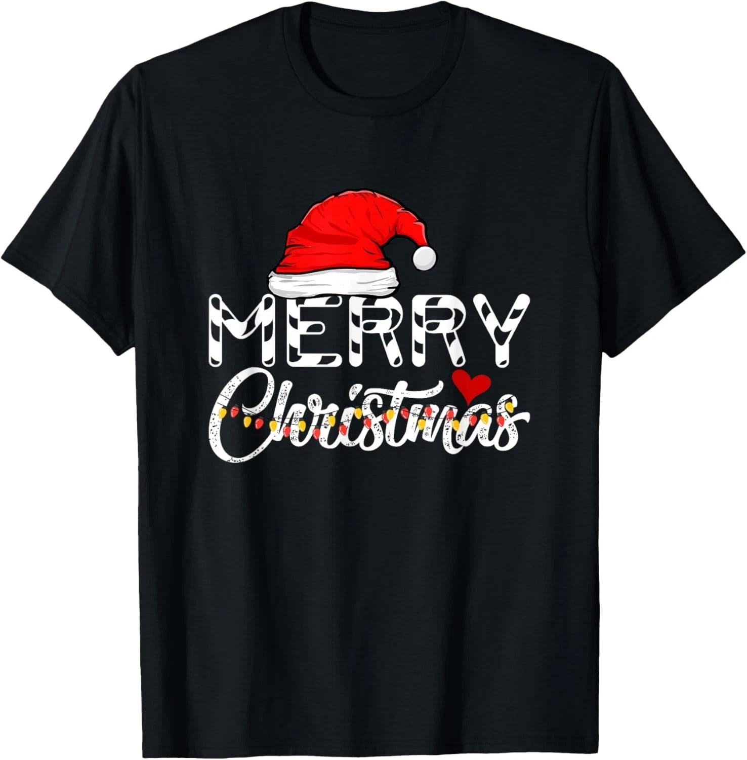 Merry Christmas Santa Claus Funny Family T- Shirt M