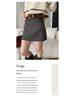 Sinan Send American Retro A-line High Waist Woolen Short Skirt SN8323
