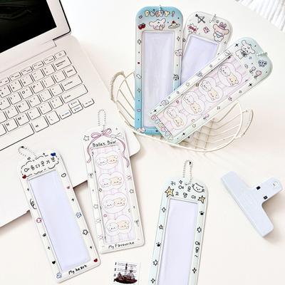 Pvc Fotoğraf Kabini Çerçeveleri Karikatür Fotoğraf Kabini Albümü 2X6 İnç Fotoğraf Şeritleri Düğün Albümü Çanta Kolye Okul Kırtasiye