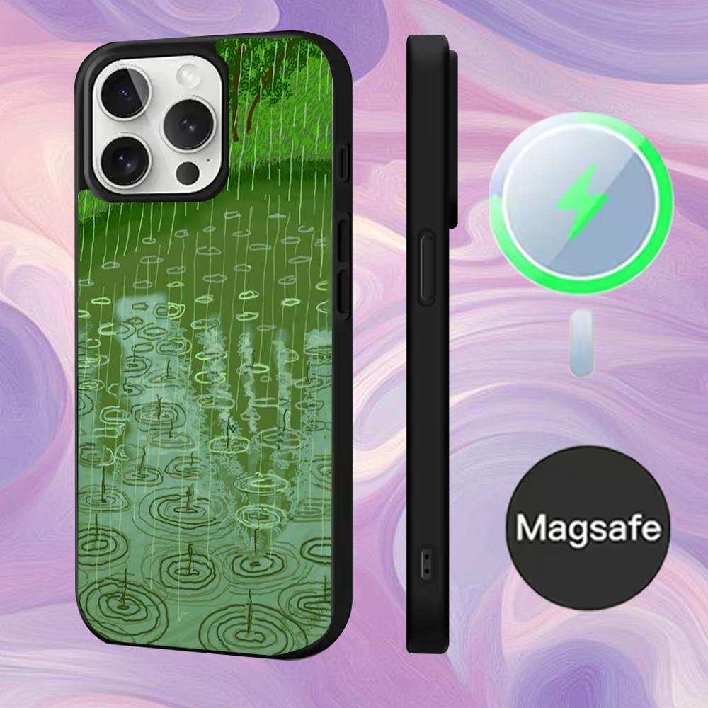 Art D-David Hockney Paintings Phone Case For iPhone 16,15,14,13,12,11,Pro,Max,Plus,Mini,Magsafe,Magnetic Wireless Charging Case