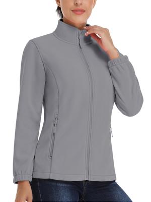 Fleece Arbeit Kalt Bergsteigen Nein Outdoor Golf Hellgrau L [KEFITEVD] Damenjacke, Winter, Leichtgewicht, Tragen, Schutz, Kleidung, Oberbekleidung,