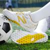 Summer Mesh Children's Soccer Shoes Lightweight Breathable Turf Football Shoes Boys Girls Outdoor Black Non-slip Kids Sneakers