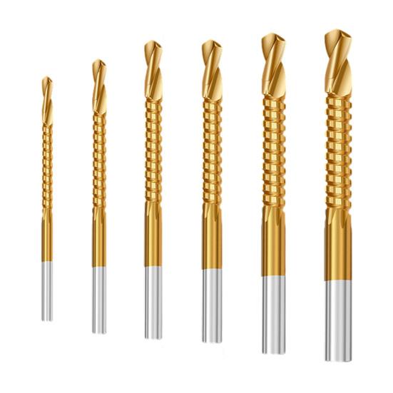 3/4/5/6/6.5/8MM Metal Twist Drill Bits Heavy Duty High Speed Steel Round Shank Drilling Screwing Boring Carving Cutting Drill Bits Woodworking Tools