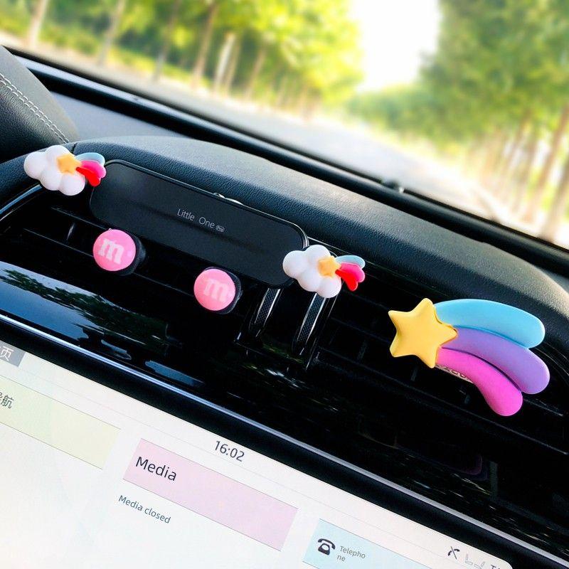 Car Phone Holder 2022 New Model Cute Cartoon Car Air Vent Decoration Navigation Support for Girls