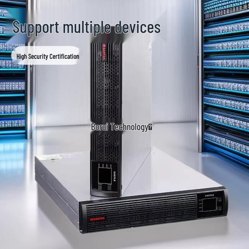 Santak C2KR High-Frequency UPS, 2KVA, 1600W, Built-in Battery, Single-Phase Input/Output for High-Speed Rail Equipment Rooms