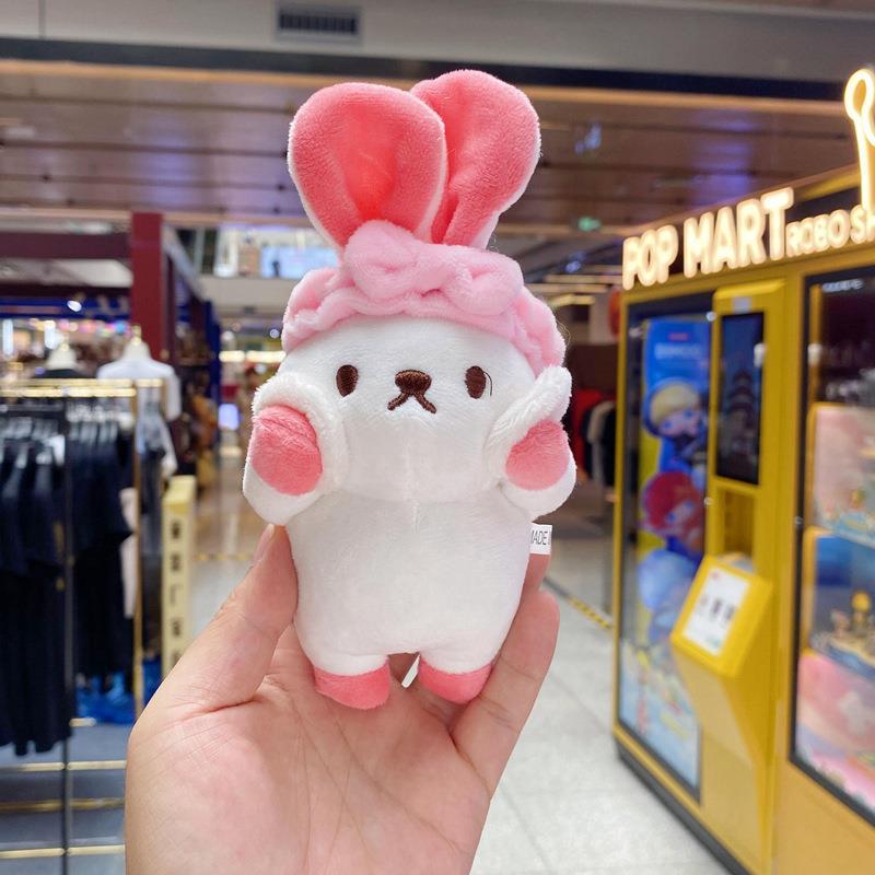 Wow Creative Plush Toy: Pig, Bear, Rabbit Pendant - Small Doll Keychain for Backpack or Claw Machine.