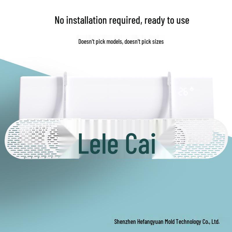 Universal Air Conditioner Wind Deflector: No-Install, 180° Rotating Airflow Shield