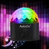 CCYCCL Mirror Ball Disco Light [9 RGB Colors] LED Stage Light with Remote Control, Voice Activated, Multi-Function, Rotating Crystal, USB Powered, Per