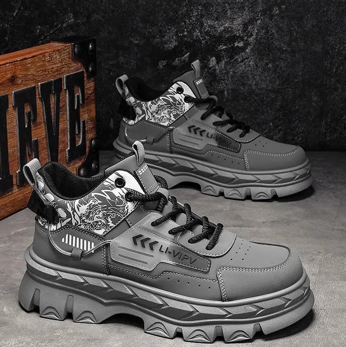 

Мужские высокие ботинки Martin Retro British 2024 года — нескользящая обувь на толстой подошве для работы и спорта, повседневная обувь для осени и зимы 44