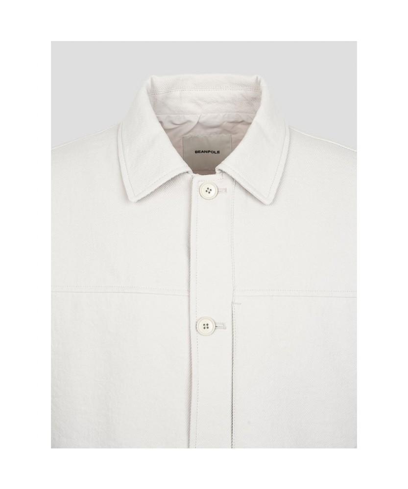 Beanpole Men Twill Banding Trucker Jacket Ivory