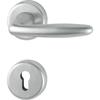 Door Handle - Hoppe - 3066822 - PZ Rose - Matt Chrome Brass - Length 8 Mm