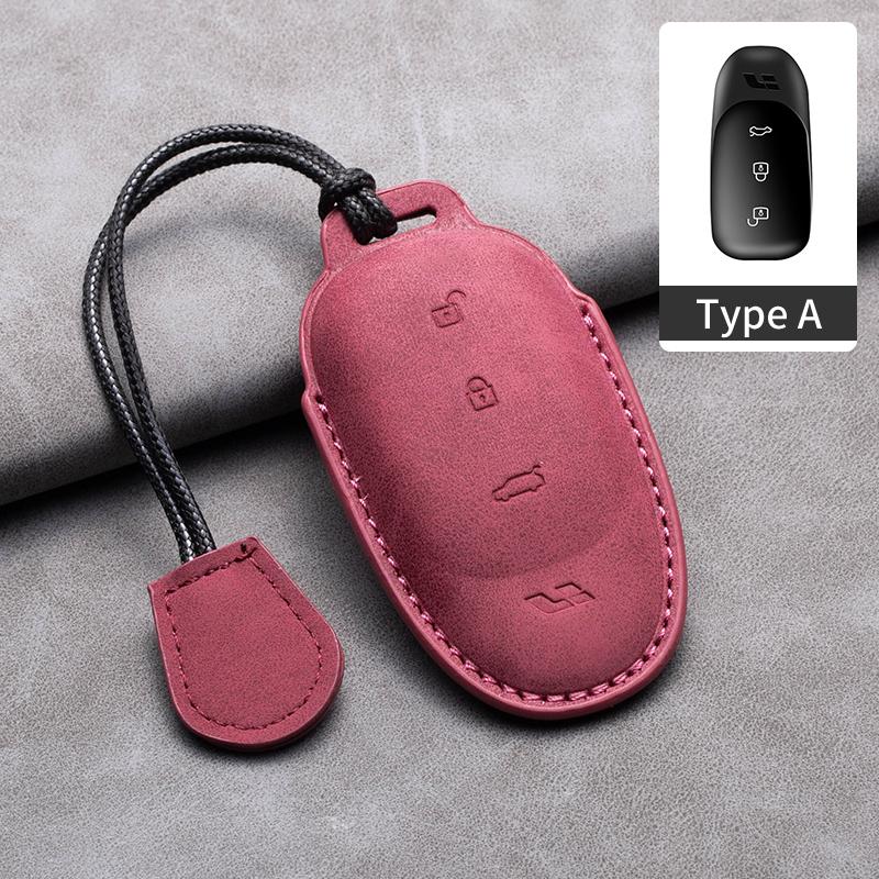 Sheepskin Car Key Case for LEADING IDEAL Lixiang L7 L8 L9 ONE 2025 2025 Li Auto Smart Remote Cover Keychain Shell Accessories