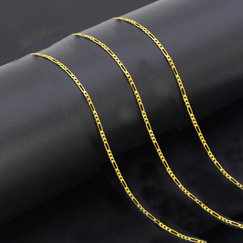 

1 шт. Модная мужская позолоченная цепочка-ожерелье 4 мм Хип-хоп фурнитура 16-30 дюймов подходит для подвесок 16inch