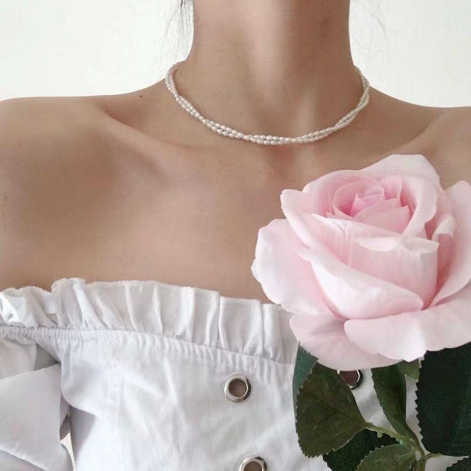 Fashion jewelry, bohemian multi-layer necklace, popular street auction popular pearl necklace.