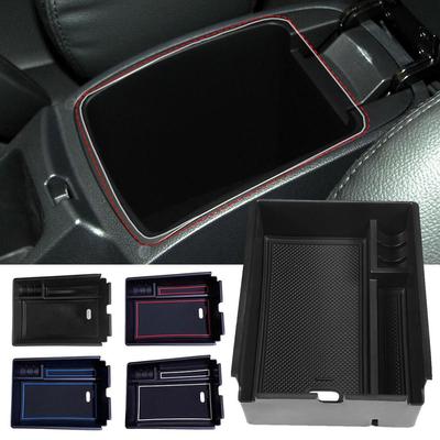 1 boîte de rangement pour voiture adaptée à la boîte de rangement de l'accoudoir central de contrôle central Kia Sportage, boîte de rangement intérieure modifiée B X4J2