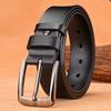 Men'S Pin Buckle Leather Belt, Casual Cowhide Wide Men'S Belt, Young And Middle-Aged Simple Belt