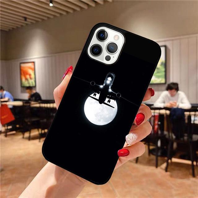 Aircraft Plane Airplane Black Phone Case Back Cover for iPhone 17 Air 16 15 14 13 11 12 Pro Max Plus Shell Coque