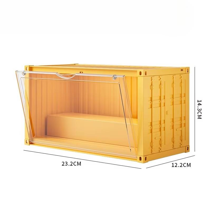 Clear Acrylic Display Case for Action Figures, Dustproof and Stackable Organizer, 23.2x12.2x14.3cm