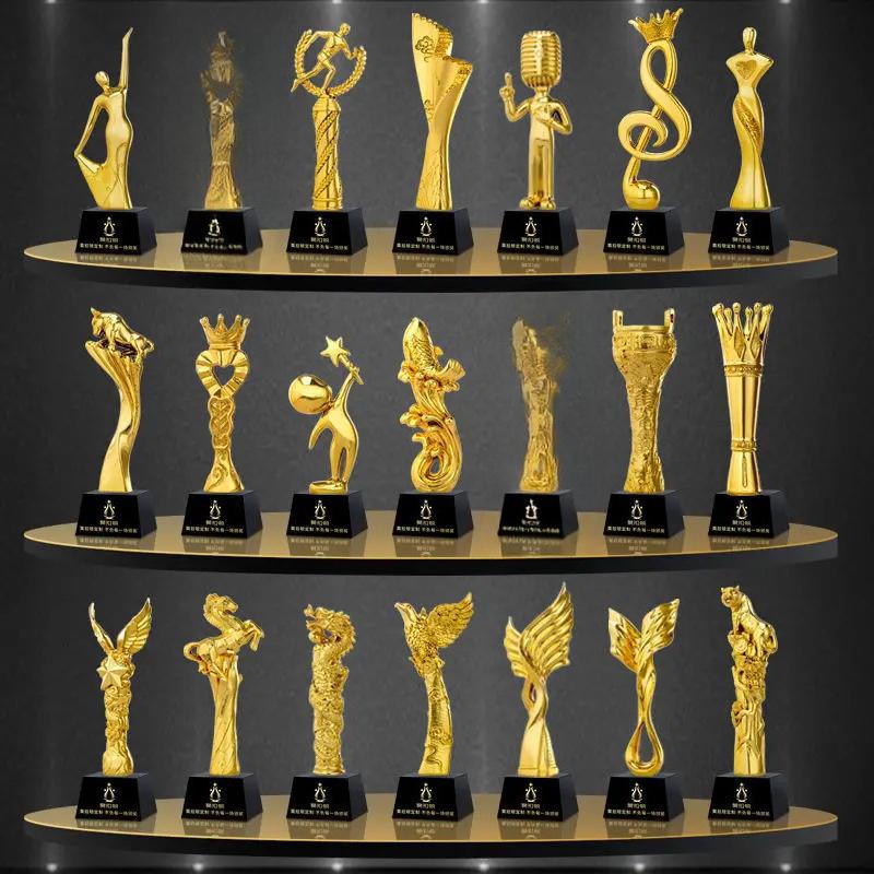 Creative Electroplated Resin Trophy, Crystal Base , Dance , Music , Sports, Competition Awards, Customized, Home Decoration, 1Pc