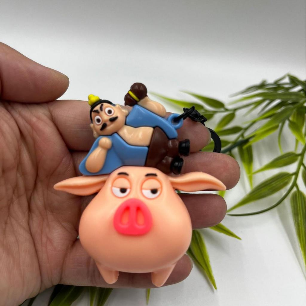 Nezha: Birth of the Demon Child 3D Keychain - Trendy Ao Bing Figurine Backpack Decoration Gift