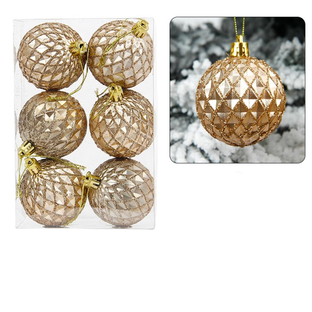 6Pcs/Set Hanging Xmas Tree Decoration Gift Christmas Spheres Pendant  Party Decoration