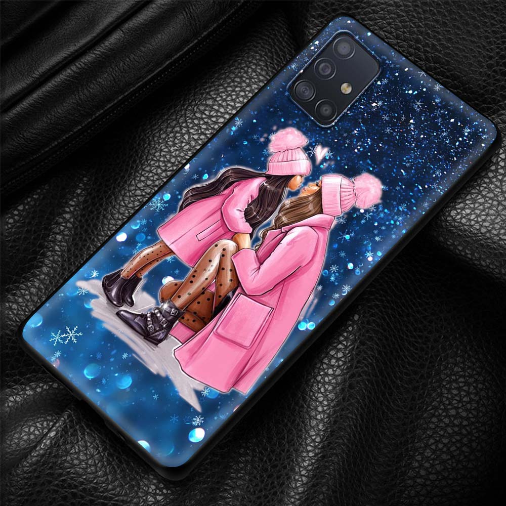 

Мягкий чехол для Samsung Galaxy A32 A52 A72 4G A21S A51 A71 A50 A70 A31 A41 A12 A02S 5G, противоударный чехол для телефона для мамы и дочки Samsung A72 4G