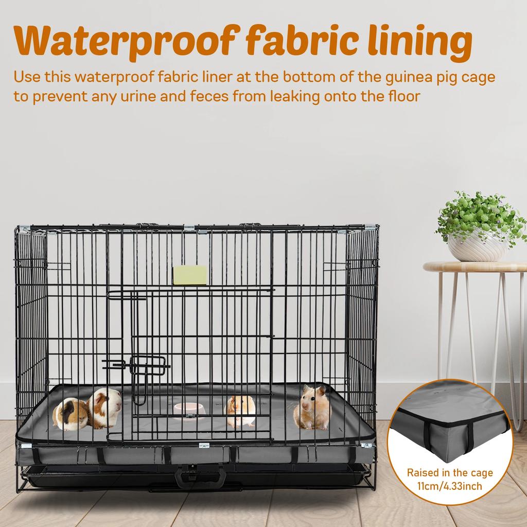 Guinea Pig Cage Liners Tarp Bottom Waterproof Guinea Pig Cage Washable Pee Pads Bedding for Rabbit Hamster Chinchilla