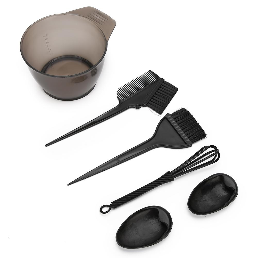 Hair Colo Brush Hair Tint Salon Mixing Bowl Anti‑Slip Hair Dyeing Styling Tool(Black )