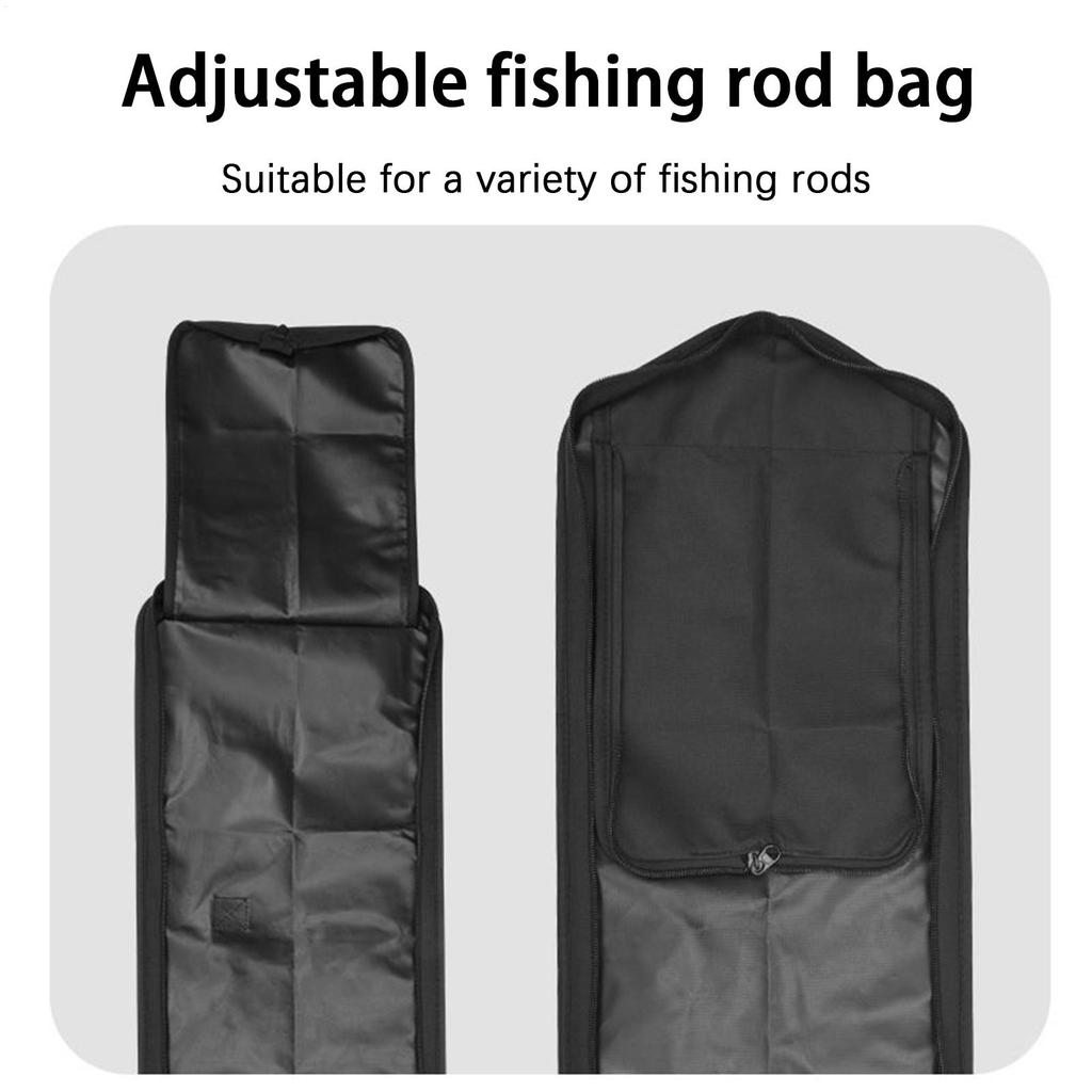 Fishing Rod Case Pole Storage Bag Fishing Gear Travel Carrier For Outdoor Beach Boat Lake Saltwater Freshwater Camping