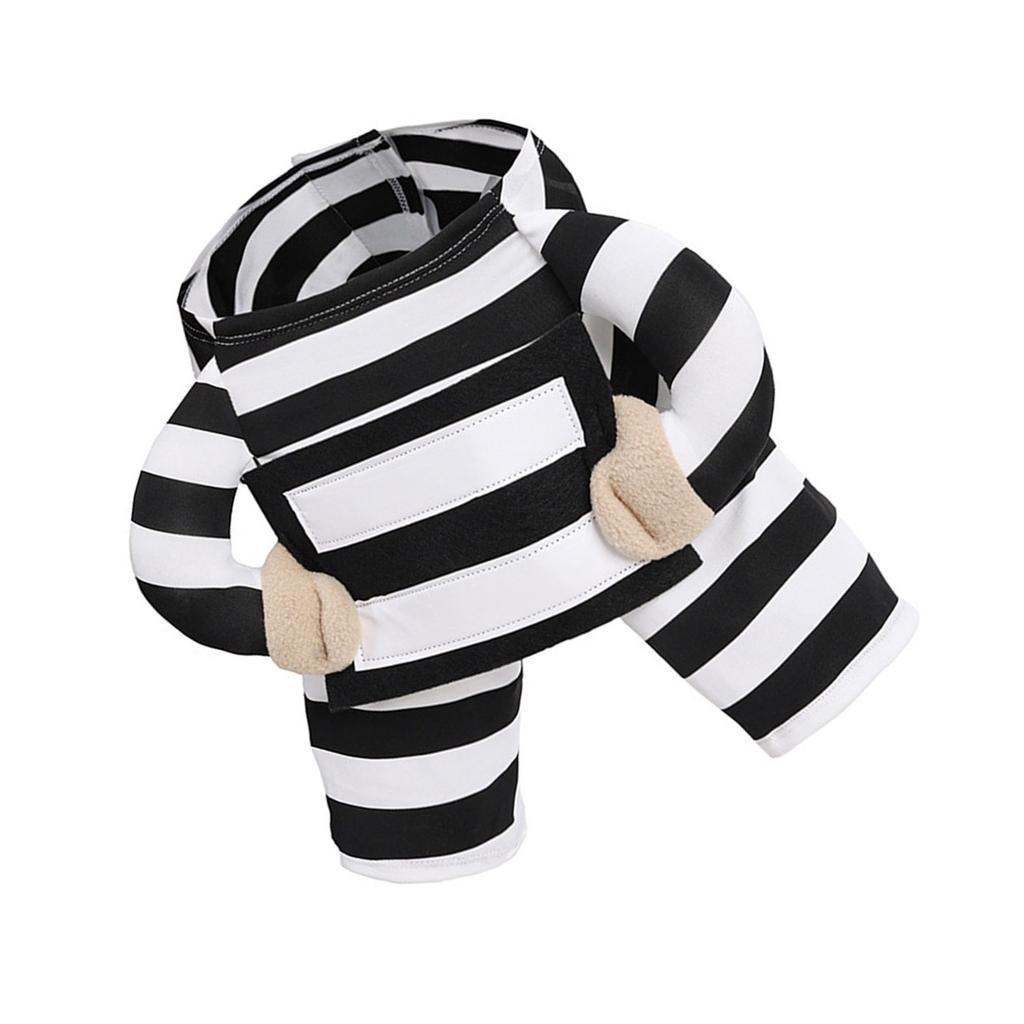 Comfortable Prisoner Costume Funny Striped Outfit Party Wear for Small Dog Cats Theme Party and Holiday Dressingup