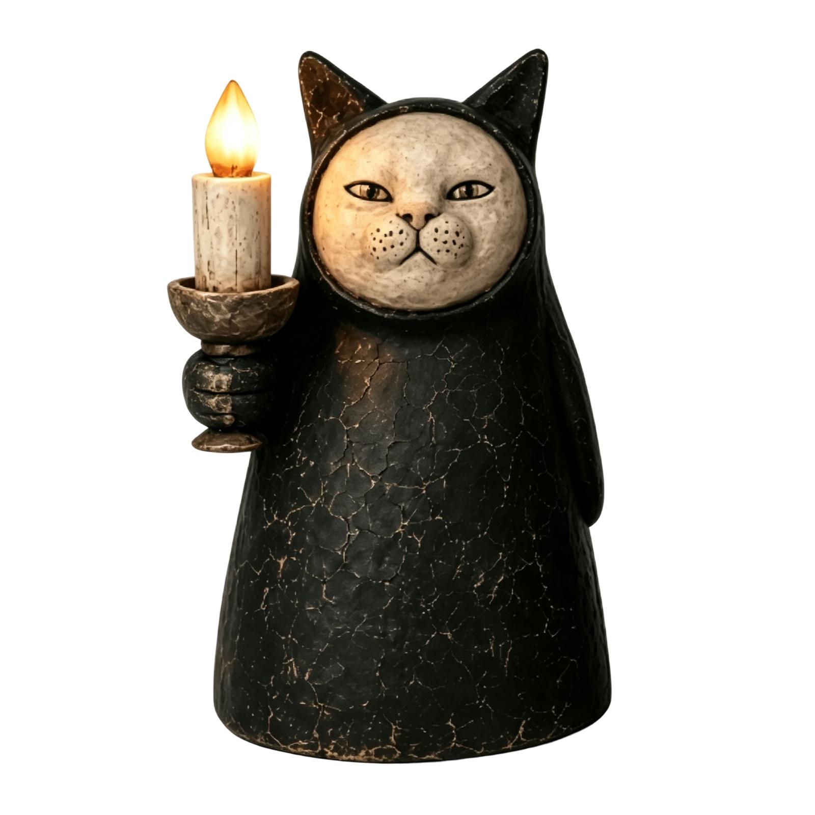 Halloween Kapuzen-Kerzenhalter Dekoration für Zuhause One Size black