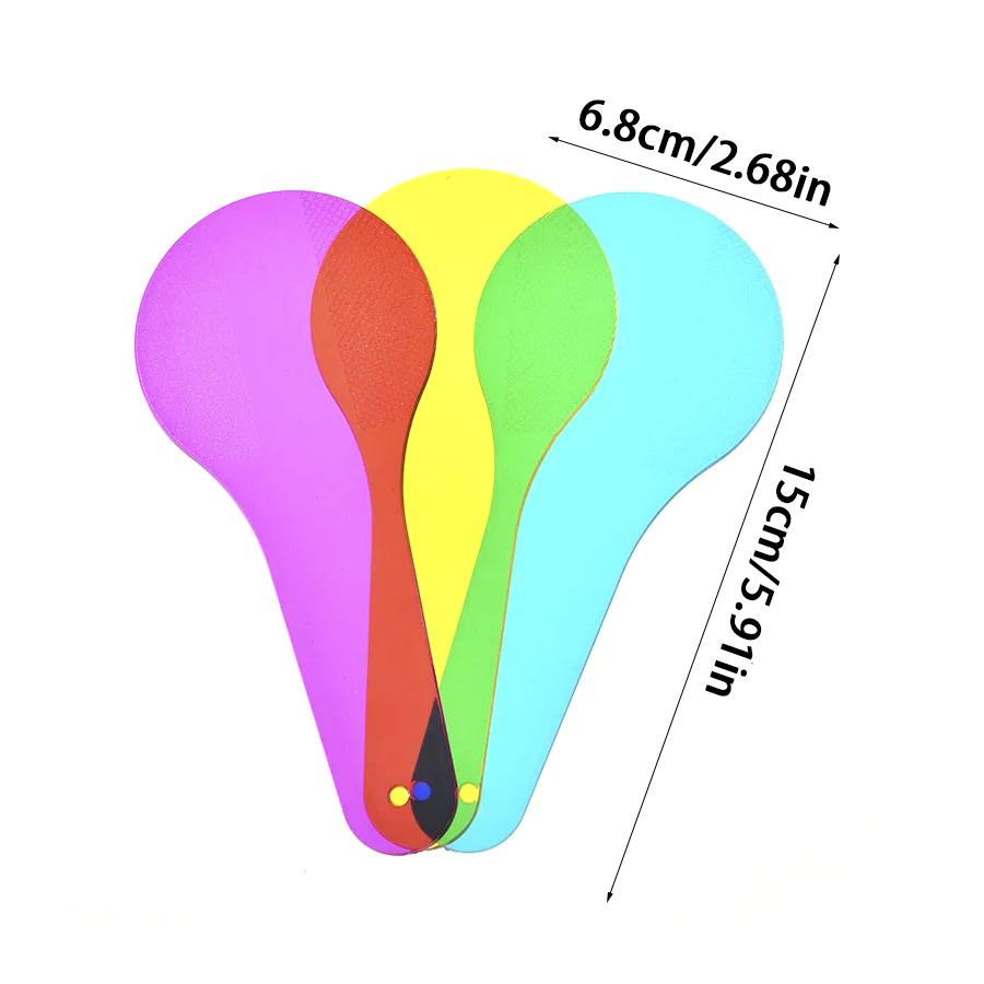 6/12pcs Light-transmitting Color Sheet Primary Color Synthesizer Optical Principles Scientific Experimental Props Study Tool XJM