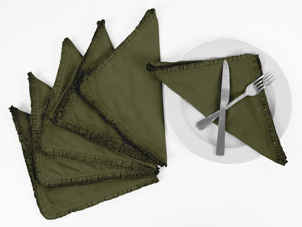 Vargottam Black Home Decor Parties Dinner Table Linen Re-Usable Napkins Set-Pack Of