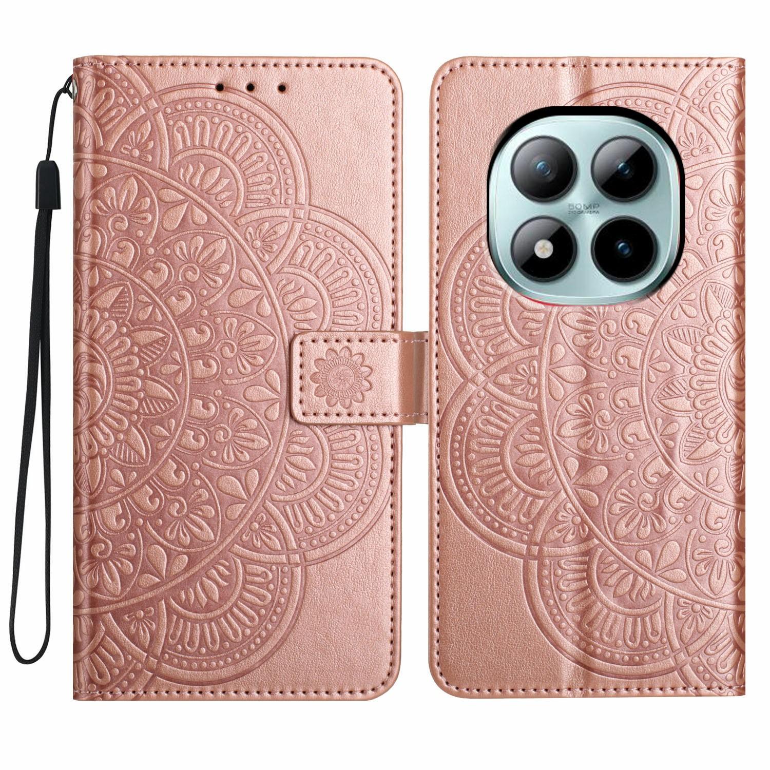 

Для Xiaomi Poco M8 Pro 5G/Redmi Note 15 Pro+ 5G (Глобальний) Шкіряний чохол з відділеннями для карток, візерунок мандали, чохол-підставка для телефону