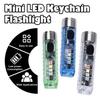 1/2/3PCS Rechargeable Mini Flashlight Portable Keychain Light Magnetic Torch,7 Lighting Modes, Rechargeable Lamp Emergency Camping Lantern