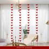 Wedding Room Decor Set: Double Happiness Curtains, Butterfly Ornaments, Stickers for Bride's Bedroom